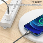 ADC-009 USB-C / Typ-C auf 8-Pin Zinklegierungsschlauch Schnelllade-Datenkabel, Kabellänge: 1m, USB-C / Typ-C auf 8-Pin