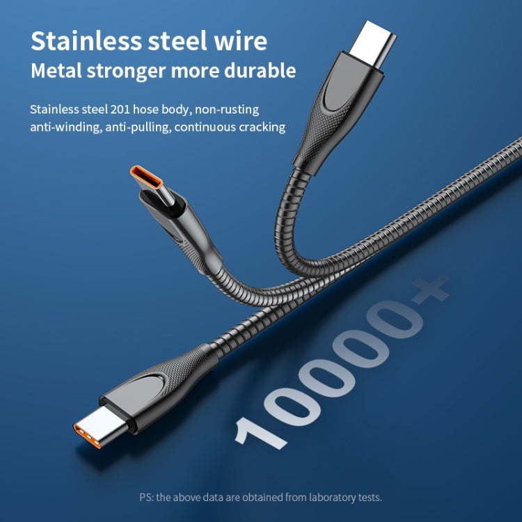 ADC-009 USB-C / Typ-C auf 8-Pin Zinklegierungsschlauch Schnelllade-Datenkabel, Kabellänge: 1m, USB-C / Typ-C auf 8-Pin