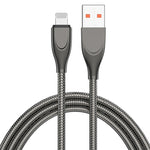 ADC-009 USB-auf-8-Pin Zinklegierungs-Schlauch Schnelllade-Datenkabel, Kabellänge: 1m, USB-auf-8-Pin