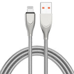 ADC-009 USB-auf-8-Pin Zinklegierungs-Schlauch Schnelllade-Datenkabel, Kabellänge: 1m, USB-auf-8-Pin