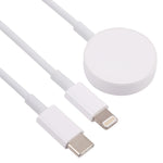 3 in 1 USB-C / Type-C zu 8 Pin + USB-C / Type-C + Magnetisches kabelloses Uhrenladegerät Datenkabel, Kabellänge: 1,2m, 3 in 1