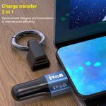 IVON CA90 2,4A USB zu 8 Pin Tragbares Datenkabel mit Ring, Länge: 14,5cm, 8 Pin