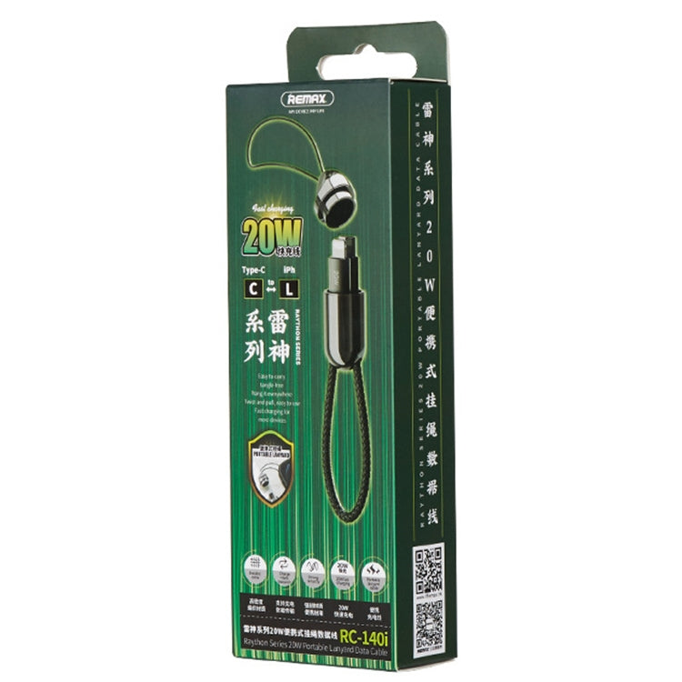 REMAX RC-140i Thor Series PD 20W USB-C / Type-C auf 8 Pin Tragbares Lanyard-Datenkabel, Kabellänge: 1,2m, USB-C / Type-C auf 8 Pin