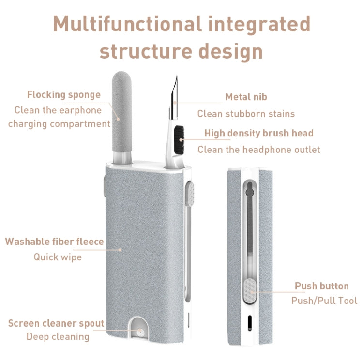 Q6 5-in-1 kabellose Kopfhörer-Ladebox Handy-Bildschirm-Reinigungsset, Q6
