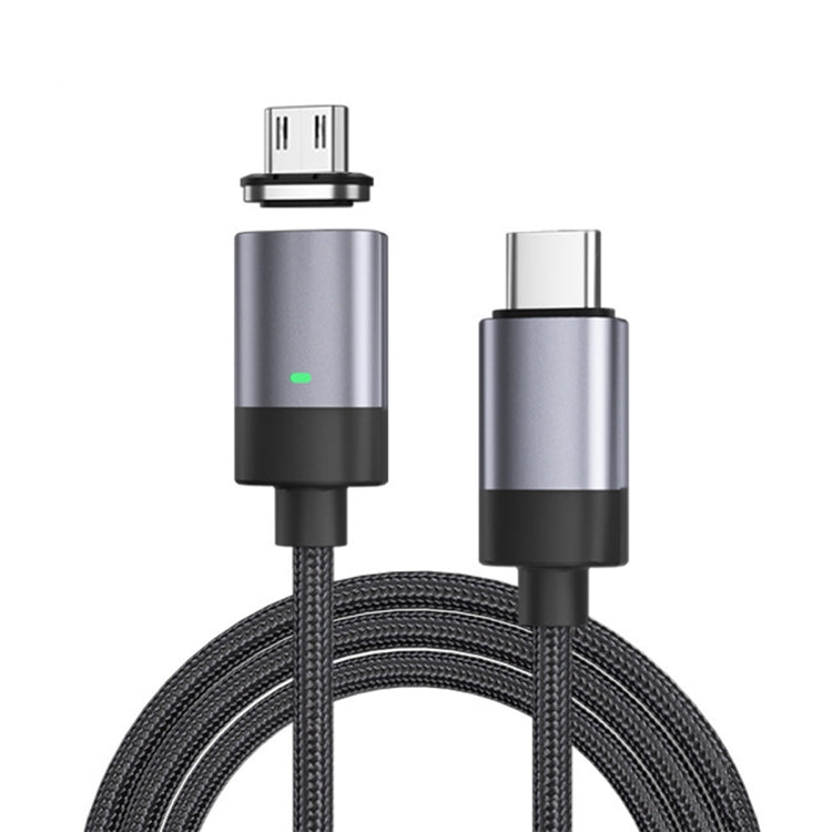 15W USB-C / Typ-C auf Micro-USB Schnelllade-Magnetdaten-Kabel, Stil: 1m Kabel + Magnetkopf, Micro USB