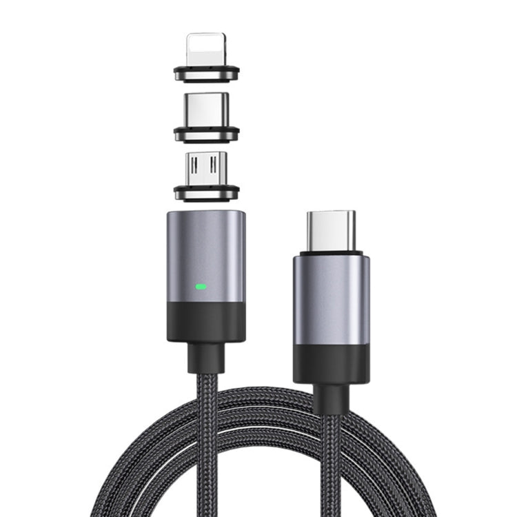 3-in-1 Schnelllade-Magnet-Datenkabel, Stil: 1m Kabel + 3 Magnetköpfe, 3 in 1
