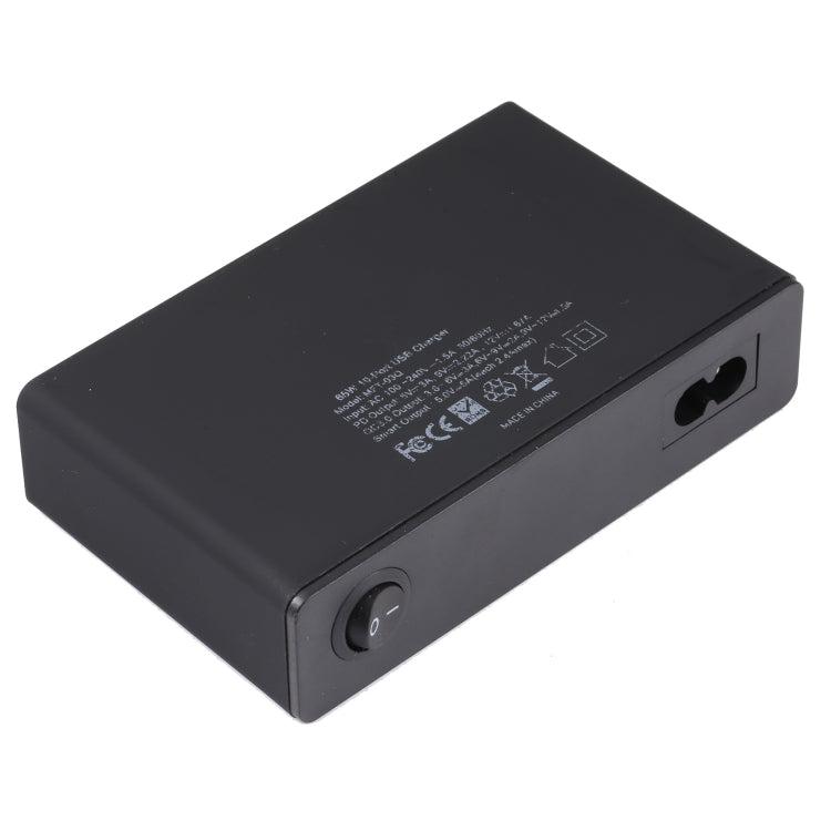 MFT-03Q 10-in-1 65W QC3.0 USB Smart-Schnellladegerät, EU-Stecker, EU-Stecker