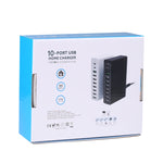 MFT-03Q 10-in-1 65W QC3.0 USB Smart-Schnellladegerät, EU-Stecker, EU-Stecker