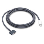 USB-C / Typ-C auf Magsafe 3 Geflochtenes Schnellladedatenkabel, Länge: 2m, Blau, Weiß