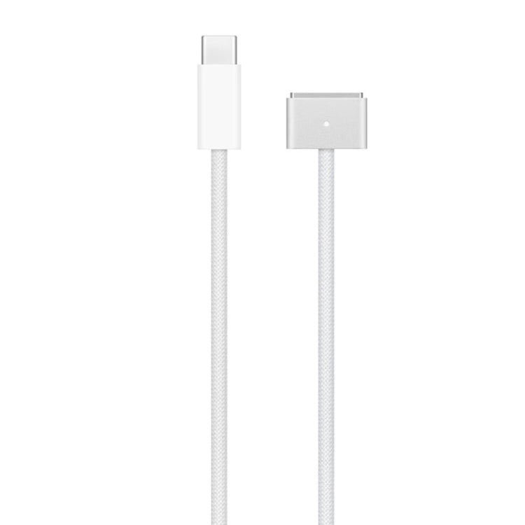 USB-C / Typ-C auf Magsafe 3 Geflochtenes Schnellladedatenkabel, Länge: 2m, Blau, Weiß