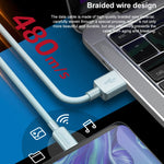 WEKOME WDC-03 Tidal Energy Serie 2,4A USB-auf-8-Pin Geflochtenes Datenkabel, Länge: 1m, USB-auf-8-Pin