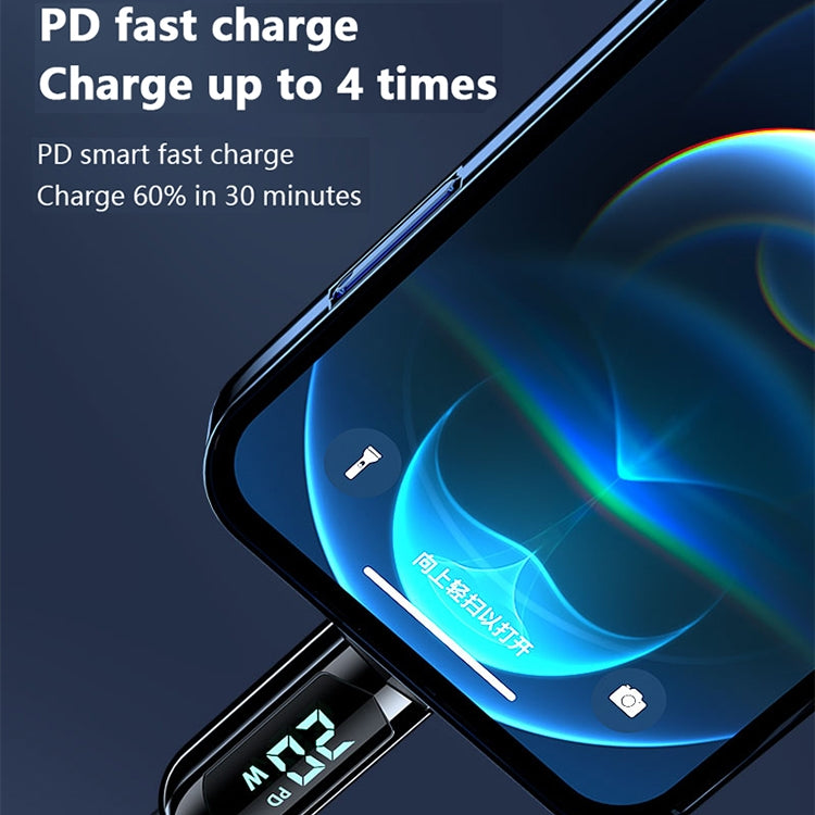 Mutural Li-CC001 1,2m PD20W Digitalanzeige USB-C / Typ-C auf 8 Pin Ladedatenkabel, Typ-C auf 8 Pin