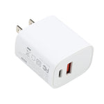 U087 20W USB-C / Typ-C + USB-Anschlüsse Schnelllade-Reiseladegerät, US-Stecker, US-Stecker