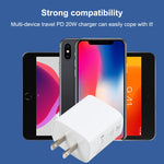 U087 20W USB-C / Typ-C + USB-Anschlüsse Schnelllade-Reiseladegerät, US-Stecker, US-Stecker