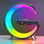 N69 Smart Bluetooth Speaker Support Wireless Charger & Alarm Clock & Ambient Light, EU Plug, EU Plug, N69 EU Plug