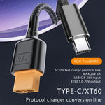 USB-C-/Typ-C-auf-XT60-Datenkabel, Länge: 100 cm