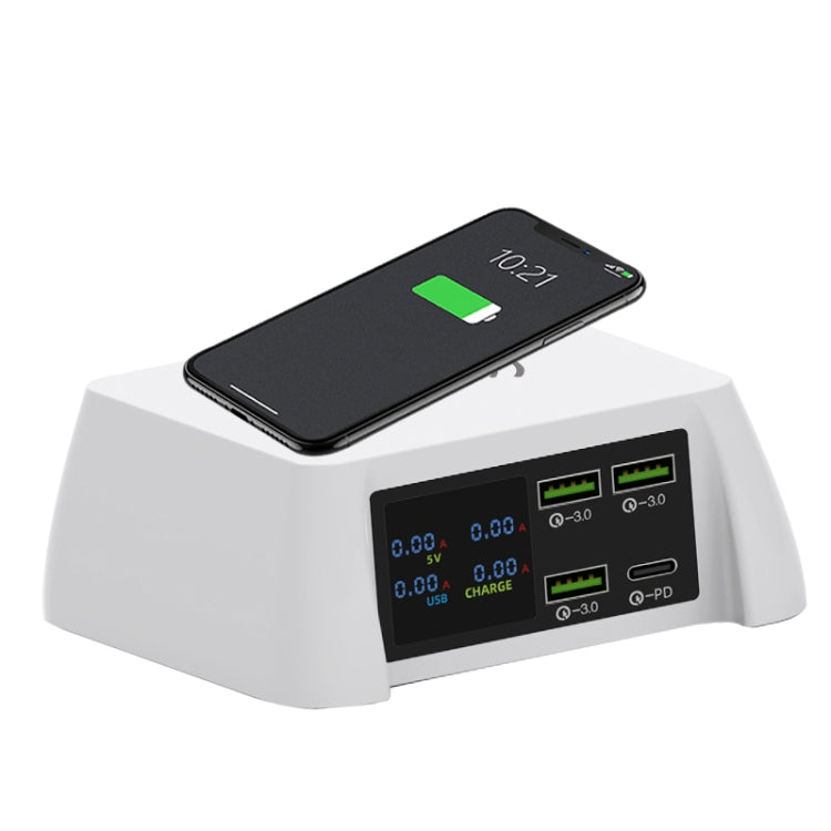 F96 100W USB x3 + PD Multifunktionale Intelligente Wireless-Ladestation