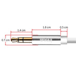 IVON CA55 3,5mm Klinkenstecker-zu-Klinkenstecker-AUX-Audiokabel, Kabellänge: 1m