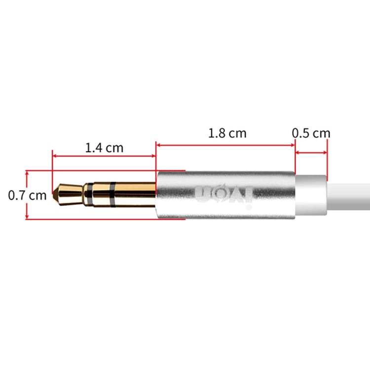 IVON CA55 3,5mm Klinkenstecker-zu-Klinkenstecker-AUX-Audiokabel, Kabellänge: 1m