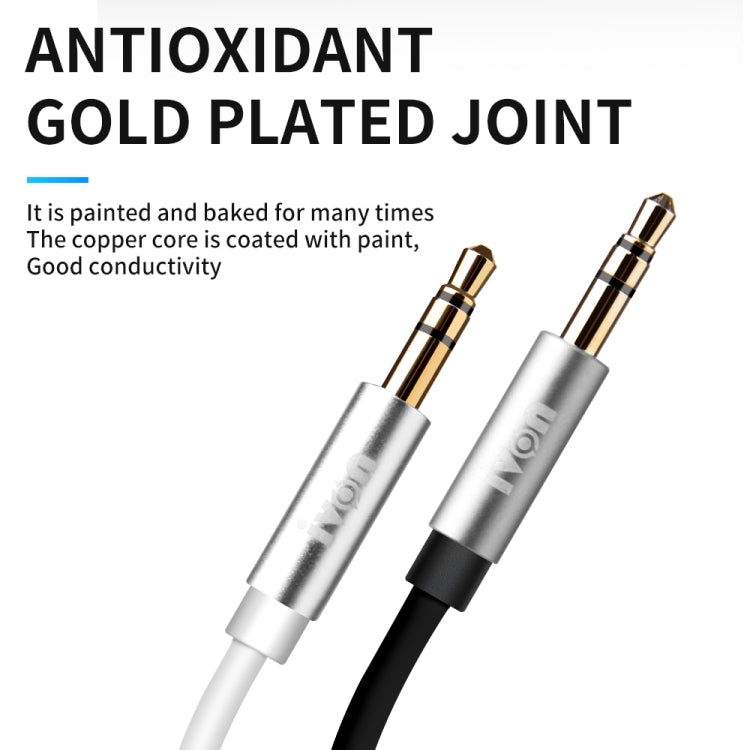 IVON CA55 3,5mm Klinkenstecker-zu-Klinkenstecker-AUX-Audiokabel, Kabellänge: 1m