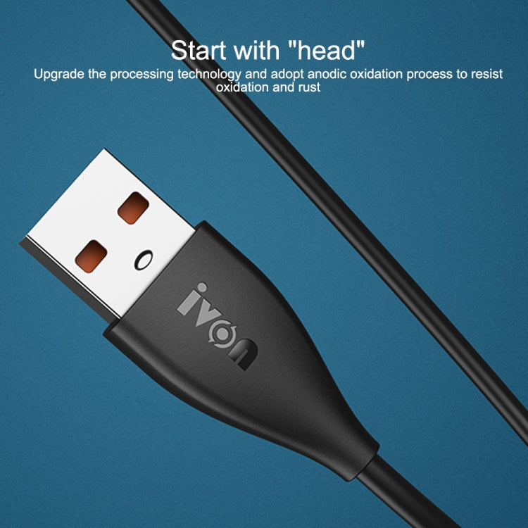 IVON CA87 USB zu 8 Pin TPE Schnelllade-Datenkabel, Kabellänge: 1m, 8 Pin