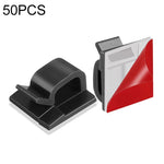 HG2392 50 Stück Desktop-Datenkabel-Organizer-Befestigungsclip, Gummityp: Acryl, 50 Stück / Acryl