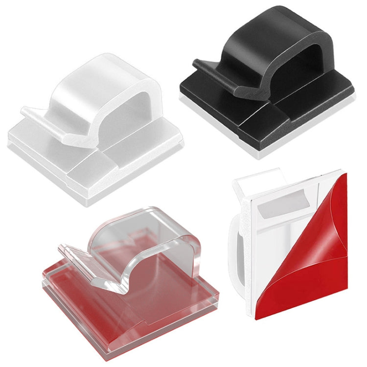 HG2392 50 Stück Desktop-Datenkabel-Organizer-Befestigungsclip, Gummityp: Acryl, 50 Stück / Acryl