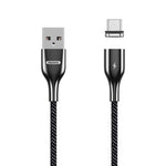 REMAX RC-158m 3A USB-auf-Micro-USB-Schnittstelle Lade- + Übertragungs-Magnetzug-Polyester-Zweifarben-Geflecht-Datenkabel, Kabellänge: 1m, Micro USB