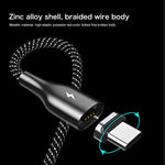 REMAX RC-158m 3A USB-auf-Micro-USB-Schnittstelle Lade- + Übertragungs-Magnetzug-Polyester-Zweifarben-Geflecht-Datenkabel, Kabellänge: 1m, Micro USB