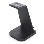 10W 3-in-1 QC 3.0 Vertikales Multifunktions-Kabelloses Ladegerät mit Ständerfunktion, geeignet für Mobiltelefone / Apple Watch / AirPods
