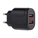LZ-022 5V 2.4A Dual-USB-Reiseladegerät, EU-Stecker