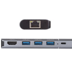 6-in-1 USB 2.0 x 3 + HDMI + RJ45 + 8-Pin weiblicher Ladeanschluss zu 8-Pin männlicher Multifunktions-Dockingstation-Adapter, 79591