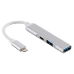 S-206 3-in-1 8-Pin männlich zu 2 x USB 3.0 + 8-Pin weiblich Kamera-Lesegeräte-Adapter, S-206