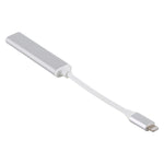 S-206 3-in-1 8-Pin männlich zu 2 x USB 3.0 + 8-Pin weiblich Kamera-Lesegeräte-Adapter, S-206