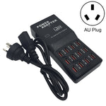 W-858 12A 12 Ports USB Schnellladestation Desktop Smart Charger AC100-240V, AU-Stecker, AU-Stecker