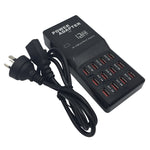 W-858 12A 12 Ports USB Schnellladestation Desktop Smart Charger AC100-240V, AU-Stecker, AU-Stecker