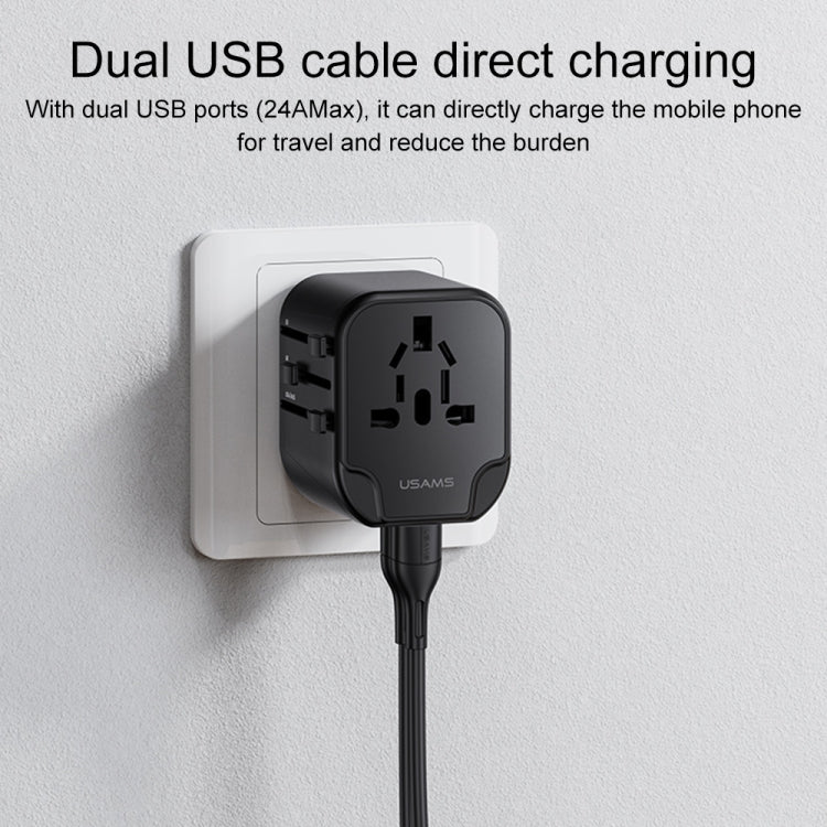 USAMS US-CC173 T55 12W Universelles Multi-Stecker-Reiseladegerät, US-CC173 T55