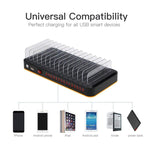 WLX-815 100W 15 Ports USB Schnelllade-Dock Intelligentes Ladegerät mit Telefon- & Tablet-Halter, 100W US-Stecker, 100W EU-Stecker, 100W UK-Stecker, 100W AU-Stecker