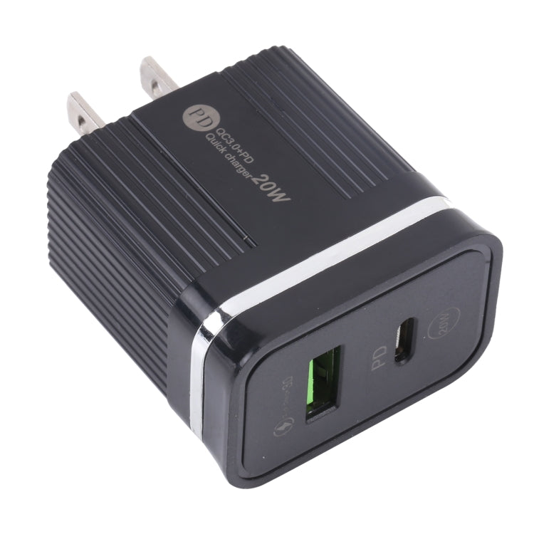46-A2C2 20W PD + QC3.0 USB Multifunktions-Schnellladegerät, US-Stecker