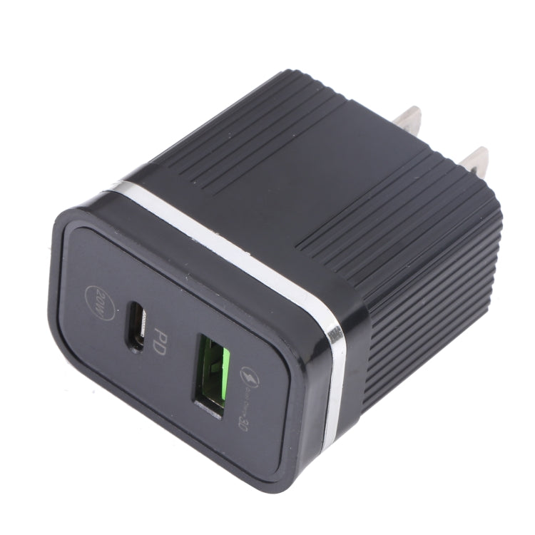46-A2C2 20W PD + QC3.0 USB Multifunktions-Schnellladegerät, US-Stecker