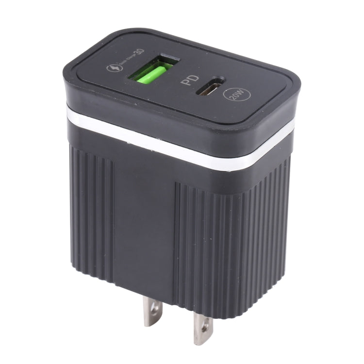 46-A2C2 20W PD + QC3.0 USB Multifunktions-Schnellladegerät, US-Stecker