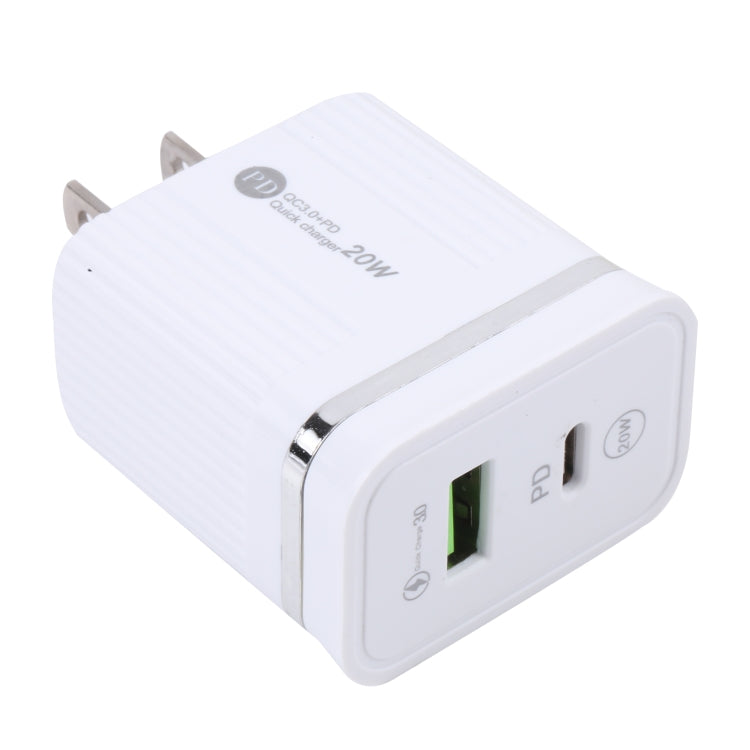 46-A2C2 20W PD + QC3.0 USB Multifunktions-Schnellladegerät, US-Stecker