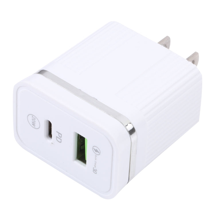 46-A2C2 20W PD + QC3.0 USB Multifunktions-Schnellladegerät, US-Stecker