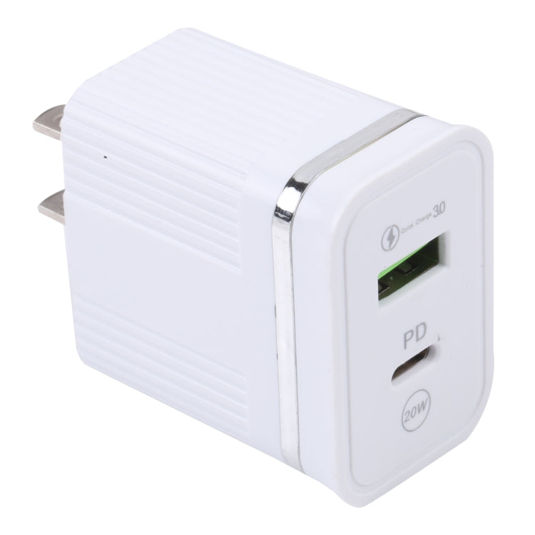 46-A2C2 20W PD + QC3.0 USB Multifunktions-Schnellladegerät, US-Stecker