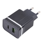 46-A2C2 20W PD + QC3.0 USB Multifunktions-Schnellladegerät, EU-Stecker