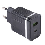 46-A2C2 20W PD + QC3.0 USB Multifunktions-Schnellladegerät, EU-Stecker