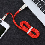 AWEI CL-95 USB to 8 Pin Portable Quick Charging TPE + Aluminum Alloy Data Cable, 2A, Length: 1m