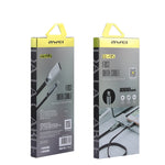 AWEI CL-95 USB to 8 Pin Portable Quick Charging TPE + Aluminum Alloy Data Cable, 2A, Length: 1m