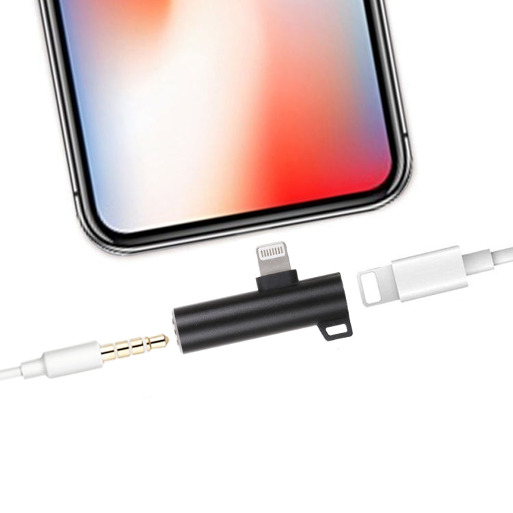 2 in 1 Kugelkopf-Form 8 Pin + 3,5mm zu 8 Pin Stecker Lade-Audio Adapter