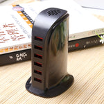 853L 30W 6 Ports USB Schnelllade-Dock Intelligentes Ladegerät AC100-240V
